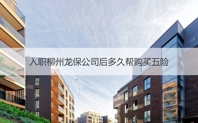 入职柳州龙保公司后多久帮购买五险